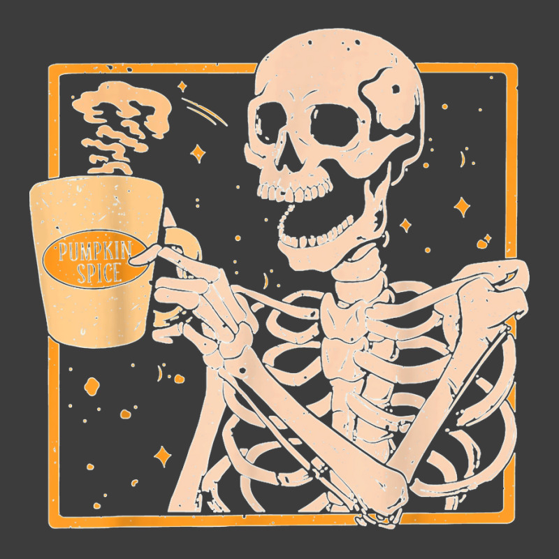 Vintage Halloween Skeleton Pumpkin Spice Latte Syrup Creamer T Shirt C Men's Polo Shirt | Artistshot