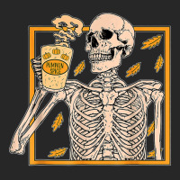 Vintage Halloween Skeleton Pumpkin Spice Latte Syrup Creamer T Shirt C Men's T-shirt Pajama Set | Artistshot