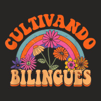 Cultivando Bilingues Spanish Teacher Bilingual Maestra T Shirt Ladies Fitted T-shirt | Artistshot