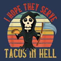 Vintage I Hope They Serve Tacos In Hell Halloween Costume T Shirt Men Denim Jacket | Artistshot