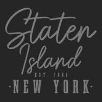 Staten Island Est. 1661 Ny New York Pride Staten Island Pullover Hoodi Ladies Fitted T-shirt | Artistshot