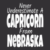 Never Underestimate A Capricorn From Nebraska Funny Zodiac Vintage Hoodie | Artistshot