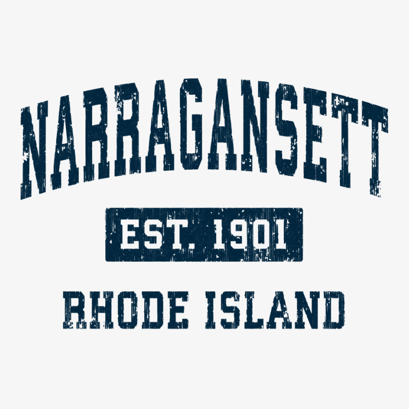 Narragansett Rhode Island Ri Vintage Sports Design Navy Sweatshirt Ladies Fitted T-Shirt by cm-arts | Artistshot