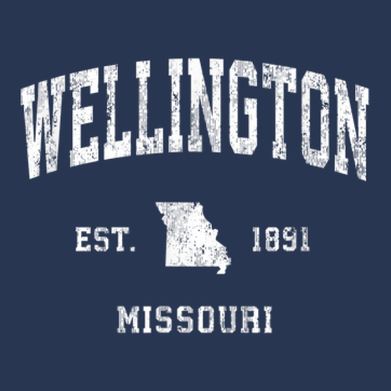 Wellington Missouri Mo Vintage Athletic Sports Design Men Denim Jacket | Artistshot