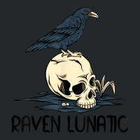 Raven Lunatic Fun Bird Skull Goth Gothic Halloween Costume Crewneck Sweatshirt | Artistshot