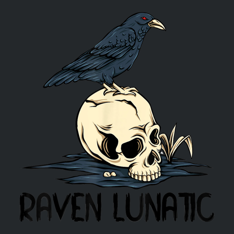 Raven Lunatic Fun Bird Skull Goth Gothic Halloween Costume Crewneck Sweatshirt by Fashonus | Artistshot