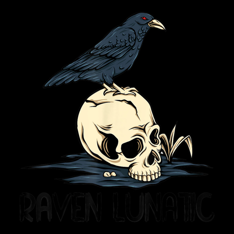 Raven Lunatic Fun Bird Skull Goth Gothic Halloween Costume Zipper Hoodie by Fashonus | Artistshot