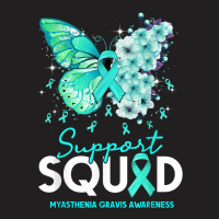 Support Squad Butterfly Teal Ribbon Myasthenia Gravis T-shirt | Artistshot