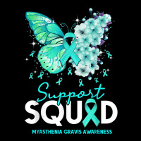 Support Squad Butterfly Teal Ribbon Myasthenia Gravis Lightweight Hoodie | Artistshot