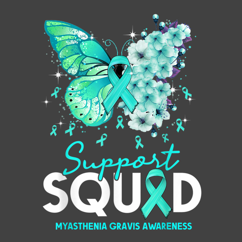 Support Squad Butterfly Teal Ribbon Myasthenia Gravis Vintage T-shirt | Artistshot