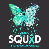 Support Squad Butterfly Teal Ribbon Myasthenia Gravis Vintage Hoodie And Short Set | Artistshot