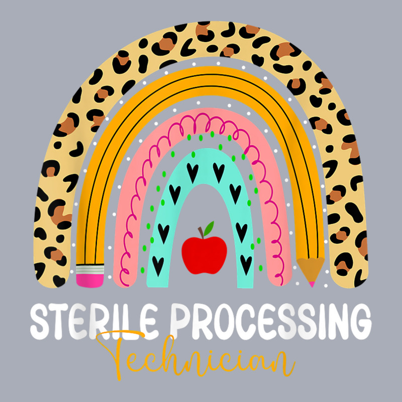 Sterile Processing Technician Leopard Rainbow Healthcare Tank Dress by Fashlaza | Artistshot