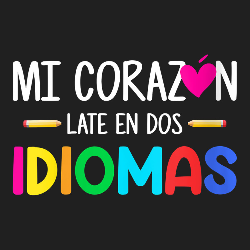 Womens Mi Corazon Late En Dos Idiomas, Bilingual Spanish Teacher V Nec Ladies Polo Shirt by cm-arts | Artistshot