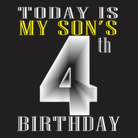 Today Is My Son's 4th Birthday Party 4 Years Old Party Gift T-shirt | Artistshot