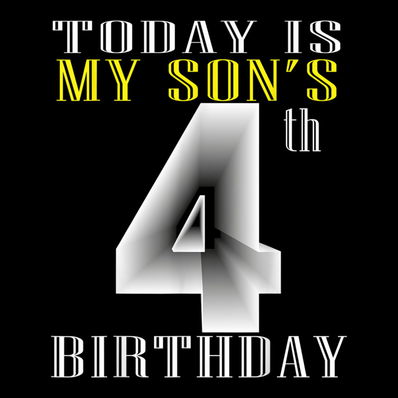 Today Is My Son's 4th Birthday Party 4 Years Old Party Gift Pocket T-Shirt by Sapphire | Artistshot