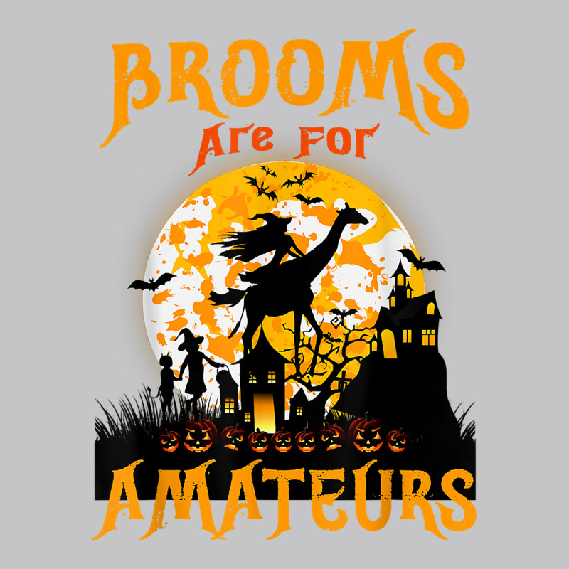 Funny Brooms Are For Amateurs Witch Riding Giraffe Halloween T Shirt Baby Bodysuit by cm-arts | Artistshot