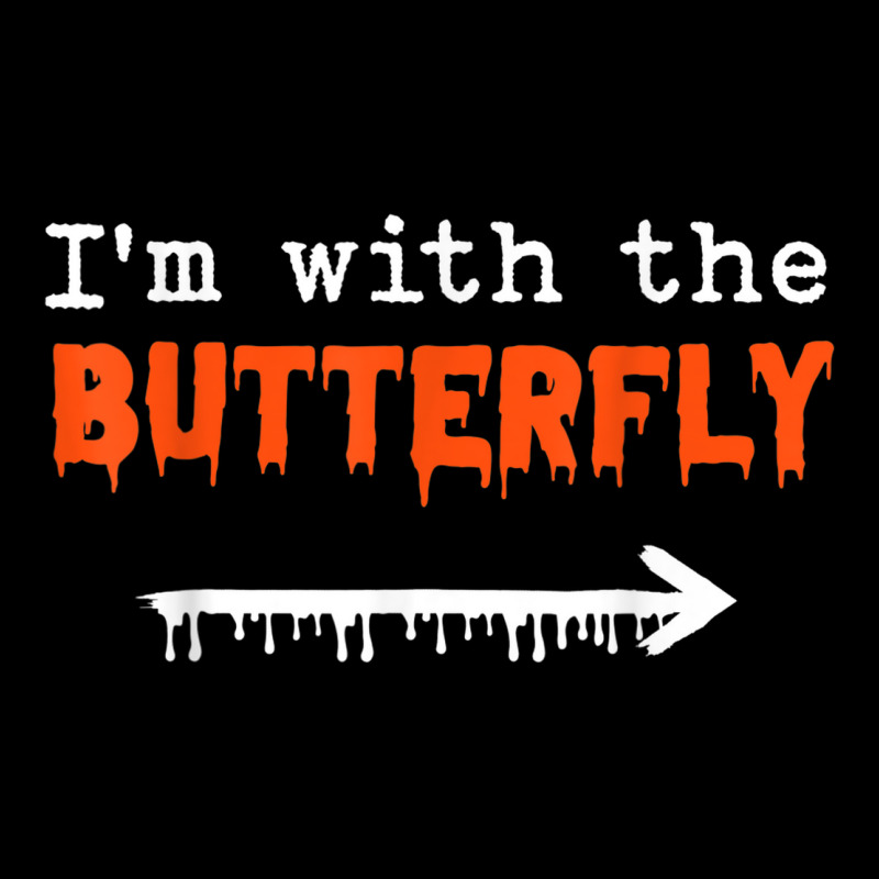 I'm With Butterfly Halloween Costume Party Matching Couples Lightweight Hoodie | Artistshot