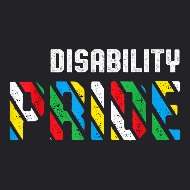 Disability Pride Flag July Supporter Disabled Pride Retro Youth Tee by Trend | Artistshot