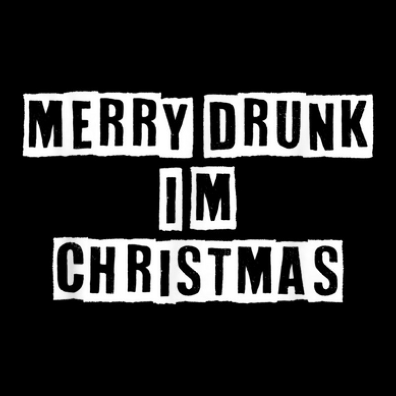 Eroded Text Idea Funny Merry Drunk I'm Christmas Pocket T-Shirt by Sapphire | Artistshot