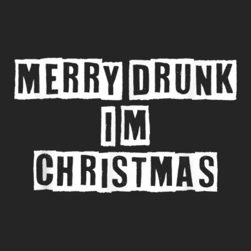 Eroded Text Idea Funny Merry Drunk I'm Christmas Unisex Hoodie by Sapphire | Artistshot