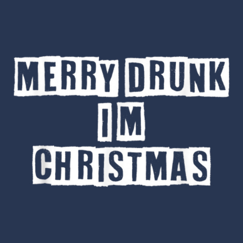 Eroded Text Idea Funny Merry Drunk I'm Christmas Men Denim Jacket by Sapphire | Artistshot