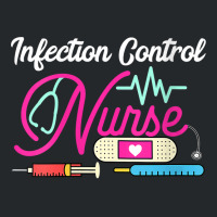 Womens Infection Control Nurse Funny Women Nursing Rn Lpn Cna V Neck T Crewneck Sweatshirt | Artistshot