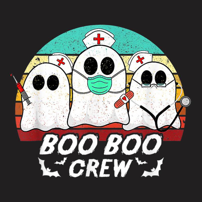 Boo Boo Crew Funny Nurse Halloween Ghost Costume Rn Vintage T-Shirt by Sapphire | Artistshot