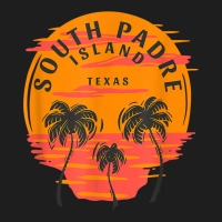 South Padre Island Texas Palm Trees Sunset Skull Beach T Shirt Classic T-shirt | Artistshot