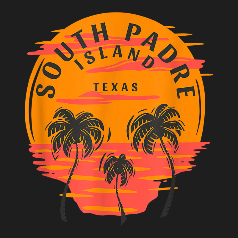 South Padre Island Texas Palm Trees Sunset Skull Beach T Shirt Classic T-shirt by cm-arts | Artistshot