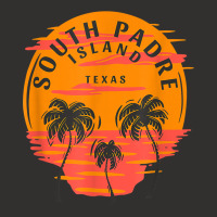 South Padre Island Texas Palm Trees Sunset Skull Beach T Shirt Champion Hoodie | Artistshot