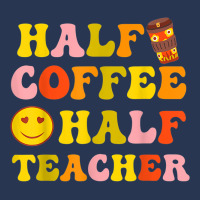 First Day Of School Half Coffee Half Teacher Gift Women Men Denim Jacket | Artistshot