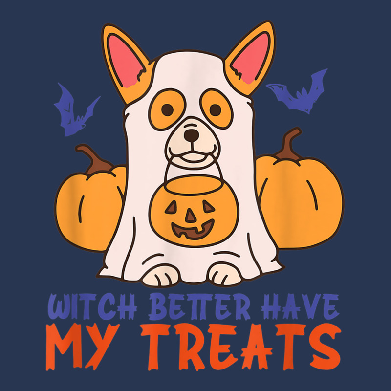 Funny Corgi Dog Lover Witch Better Have My Treats Halloween Men Denim Jacket by Sapphire | Artistshot