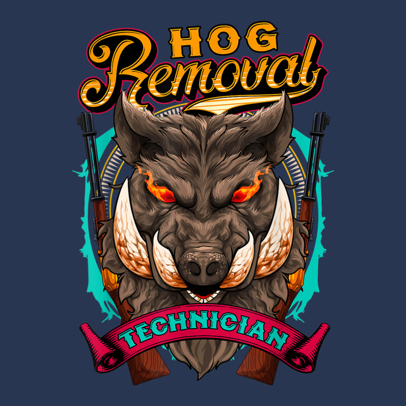 Hog Removal Technician Funny Wild Hog Hunter Pig Roast Party Men Denim Jacket | Artistshot