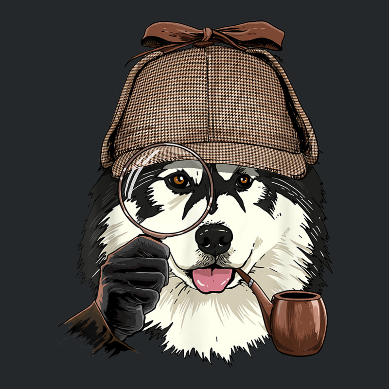 Detective Alaskan Malamute Spy Investigator Husky Dog Lover Crewneck Sweatshirt | Artistshot