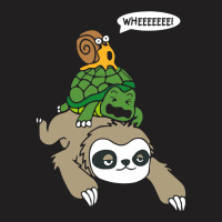 Sloth Turtle Snail Piggyback T Animal Running Wild T-shirt | Artistshot