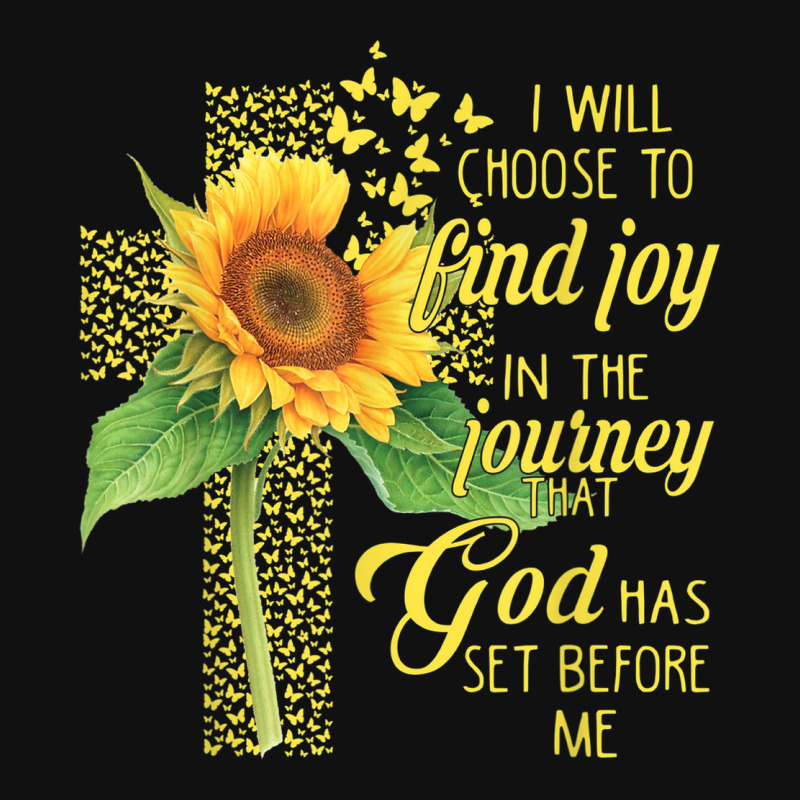 I Will Choose To Find Joy In The Journey God Sunflower Cross Baby Bibs | Artistshot