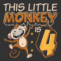 Kids This Little Monkey Is 4 Monkey Ape Animale 4th Birthday Baby Bodysuit | Artistshot