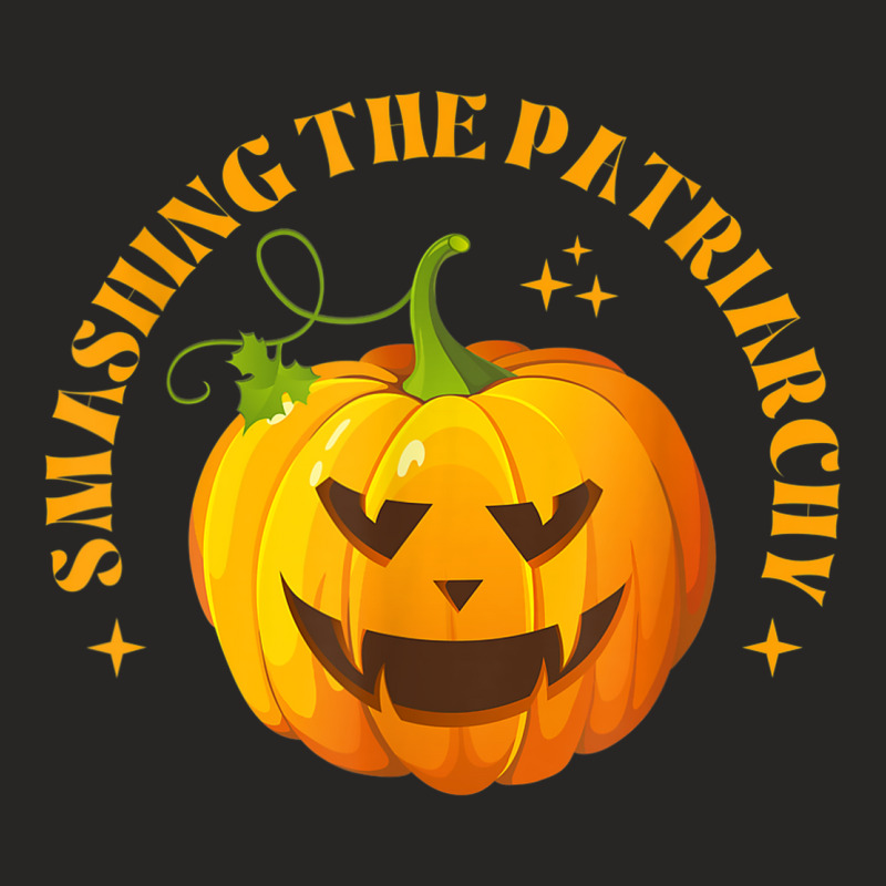 Smashing The Patriarchy Pumpkin Halloween With Feminism Ladies Fitted T-Shirt by Fashonus | Artistshot