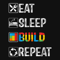 Sleep Eat Build Repeat Building Master Builder Baby Beanies | Artistshot