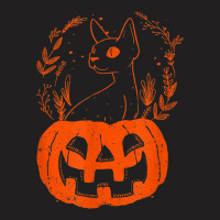 Halloween Pumpkin With Cat Halloween Party T-shirt | Artistshot