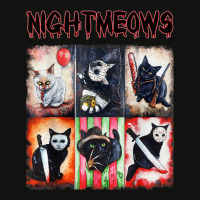 Ads Cat Nightmeows Campy 80's Horror Cats Horror Halloween Scorecard Crop Tee | Artistshot