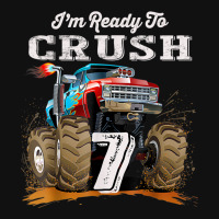 I'm Ready To Crush 7 Monster Truck 7th Birthday Gift Boys Baby Bibs | Artistshot