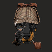 Detective Doberman Pinscher Spy Investigator Dobie Dog Lover Ladies Fitted T-shirt | Artistshot