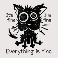 Everything Is Fine Funny Stressed Out Cat Graphic Tank Top Pocket T-shirt | Artistshot