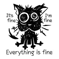 Everything Is Fine Funny Stressed Out Cat Graphic Tank Top Unisex Hoodie | Artistshot