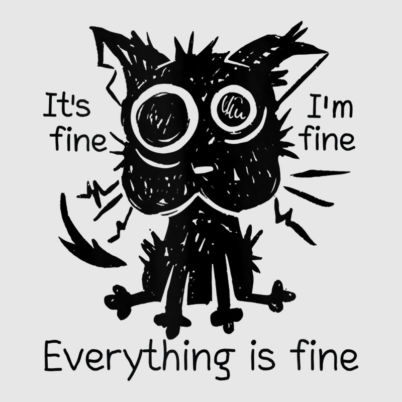 Everything Is Fine Funny Stressed Out Cat Graphic Tank Top Unisex Jogger by cm-arts | Artistshot