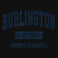 Burlington North Dakota Nd Vintage Athletic Sports Design Baby Bibs | Artistshot