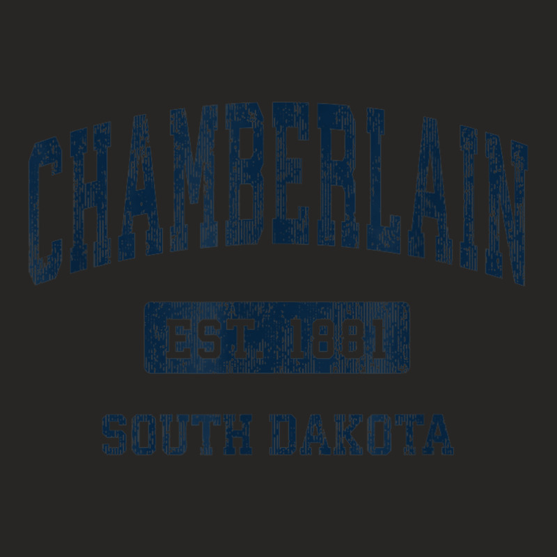 Chamberlain South Dakota Sd Vintage Athletic Sports Design Ladies Fitted T-Shirt by Dapper | Artistshot