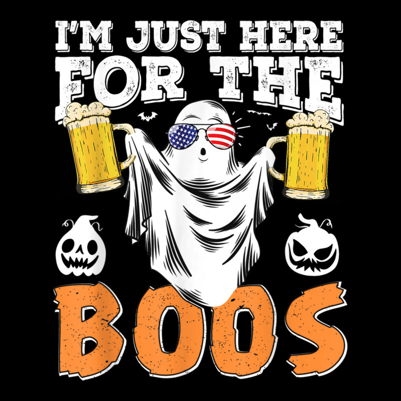 Im Just Here For The Boos Halloween Ghost Drink Beer Costume Women's V-Neck T-Shirt by Stunner | Artistshot