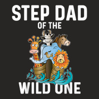 Mens Step Dad Of The Wild One Zoo Animals Ship Theme Ladies Fitted T-shirt | Artistshot